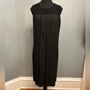 BNWT Joseph Ribkoff Black Dress with Decorative Front Panels, size 10
